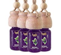 Bali fragancias Pack de 4 Ambientadores de coche MORA 6 ml 0% alcohol, absorbe el mal olor de tu vehículo