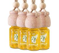 Bali fragancias Pack de 4 Ambientadores de coche VAINILLA 6 ml 0% alcohol, absorbe el mal olor de tu vehículo