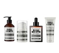 Bali Gents Skincare Set - Juego de cuidado facial de 4 piezas para hombres con lavado facial, crema facial, gel Hydra Aqua y aceite para barbas, limpieza, hidratación y cuidado
