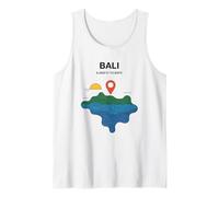 Bali Indonesia Coordinate Viaje Playa Atardecer Tropical Camiseta sin Mangas