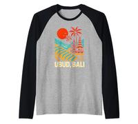 Bali Indonesia Ubud Vintage Mujeres Coastal Living Camiseta Manga Raglan