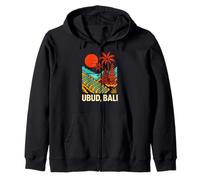 Bali Indonesia Ubud Vintage Mujeres Coastal Living Sudadera con Capucha