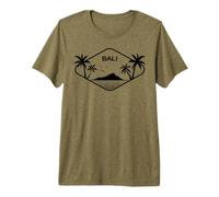 Bali Isla Palmeras Olas Aves Marinas Regalo Recuerdo Ubud Camiseta Premium
