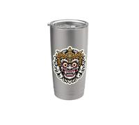 Bali Island Indonesia Barong Mascarilla Mito Artístico Suvenir Vaso térmico de acero inoxidable de doble pared