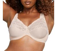 Bali Lilyette Minimizer Underwire with Lace Trim, Microfiber Full Coverage Bra Sujetador Reductor, Paris Nude, 110E para Mujer