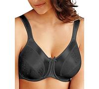 Bali Satin Tracings - Brasier minimizador, Brasier con Aros, Brasier de Cobertura Completa, Brasier minimizador de máximo Apoyo con Aros, Negro -, 95F