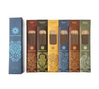 Bali Soap Varillas de Incienso Jembrana Mezclan 6 Aromas, 144 Varillas en Total (24 Varillas de Sándalo, Ámbar, Maha Triloka, Gardenia, Padma y Raja Harum)