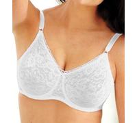 Bali - Sujetador de encaje con aros para mujer, sujetador suave para mujer, tirantes que se mantienen en su lugar, cobertura completa, Blanco, 75 C (Talla del fabricante: 34C)