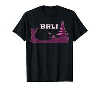 Bali Templo Palmeras Indonesia Hinduismo Java Ubud Recuerdo Camiseta gráfica económica