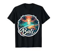 Bali Tropical Vibes Vacaciones de Verano Playa Puesta de Sol Souvenir Camiseta gráfica económica