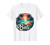 Bali Tropical Vibes Vacaciones de Verano Playa Puesta de Sol Souvenir Camiseta gráfica económica