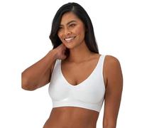 Bali Wireless, Comfort Revolution Seamless, ComfortFlex Fit, T-Shirt Bra Sujetador, Opaco, Estampado Azteca Blanco, L para Mujer