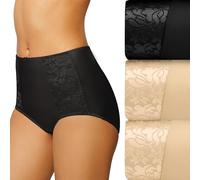 Bali Womens Double Support Brief-P3 (DFDBB3) -Black/Soft -9-3PK