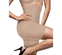 Bali Women's Shapewear Cool Comfort Hi-Waist Thigh Slimmer, Nude, Large