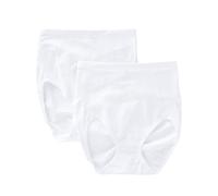 Bali Women's Shapewear Seamless Brief Ultra Control 2-Pack, White, Large
