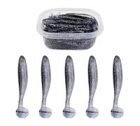 Balifly Paddle Tail Swimbaits Señuelos de plástico Blando con Cuchilla Brillante para lubinas truchas bagres y lucios FS/RE-10(Color N,9cm,50 Unidades)