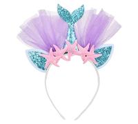Balinco Accesorio de disfraz de sirena, disfraz de sirena, niña, mujer, niños, diadema, diadema, diadema, tocado, accesorio para el pelo, accesorio de carnaval