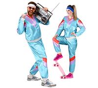 Balinco Chándal Premium 80s & 90s Retro I Assianzug I Disfraz I Gangster I Prolet I Mal Gusto I Assi I Hombre I Mujer I Lema I Carnaval I Fasching (Azul Claro I Morado I Rojo, XL)