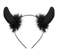 Balinco Diablo Orejas Diablo Orejas Diadema Carnaval Halloween Fiesta Disfraz Accesorios para el Cabello Diadema Tocado Cuernos