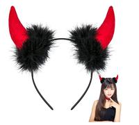 Balinco Diablo Orejas Diablo Orejas Diadema Carnaval Halloween Fiesta Disfraz Accesorios para el Cabello Diadema Tocado Cuernos