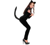 Balinco Diadema con Orejas de Gato y Cola para Disfraz de Mujer/Niña - Carnaval