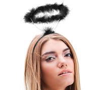 Balinco Diadema halo negro | diablo | diadema ángel | niño Jesús - el accesorio perfecto para damas y caballeros para complementar el disfraz de ángel