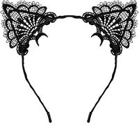 Balinco Diadema Orejas de Gato con encantadoras puntas y ligera estructura metálica para señoras/mujeres y niñas para carnaval/disfraces y Halloween