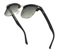 Balinco Gafas de sol media montura con cristales polarizados para hombre y mujer protegen los rayos UV reflejos duraderas resistentes a araazos en prctico estuche accesorios