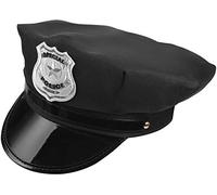Balinco Gorra de policía Gorra con visera negra para hombre y mujer