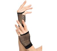 Balinco Guantes rockeros de rejilla 80s / 90s para señoras y chicas (Negro)