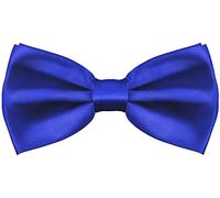 Balinco Pajarita de seda con gancho Noble - ya atada y ajustable en longitud - más de 25 colores para elegir (Azul I)