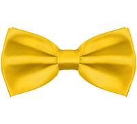 Balinco Pajarita de seda con gancho Noble - ya atada y ajustable en longitud - más de 25 colores para elegir (Amarillo)
