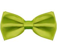 Balinco Pajarita de seda con gancho Noble - ya atada y ajustable en longitud - más de 25 colores para elegir (Verde)