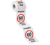 Balinco Papel Higiénico de Regalo, Papel Higiénico Feliz Cumpleaños Deco, Divertidas Ideas de Regalo de Cumpleaños, Regalo de Cumpleaños para Mujeres/Hombres, 250 Hojas (60)