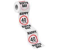 Balinco Papel Higiénico de Regalo, Papel Higiénico Feliz Cumpleaños Deco, Divertidas Ideas de Regalo de Cumpleaños, Regalo de Cumpleaños para Mujeres/Hombres, 250 Hojas (40)