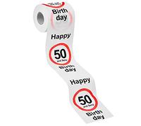 Balinco Papel Higiénico de Regalo, Papel Higiénico Feliz Cumpleaños Deco, Divertidas Ideas de Regalo de Cumpleaños, Regalo de Cumpleaños para Mujeres/Hombres, 250 Hojas (50)