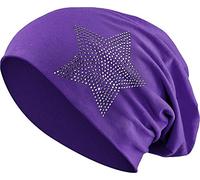 Balinco Rhinestones Tachonado Jersey Algodón Elástico Largo Slouch Beanie Señoras Sombrero Sombrero de Invierno de Brezo (7)