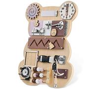 Balinco Tablero Motor de Madera, Juguete Interactivo de Madera para niños pequeños, Tablero de Actividades 13en1, sensoriales, Juguete Motor, Juguete Montessori a Partir de 1 año