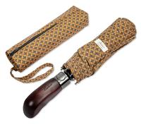 Balios Paraguas plegable con mango de madera real, apertura y cierre automático, con dosel ventilado, S