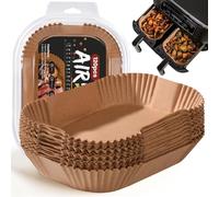 BALITTA 120 unidades de papel de horno para freidora de aire caliente de doble cámara, 20,5 x 14 cm, rectangular, antiadherente, papel de horno compatible con Ninja AF300EU,AF400EU,AF400EUCP Otras