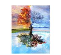 BALIWANLSY Puzzles De 1000 Piezas para Adultos, Montaje De Madera Jigsaw Puzzles, Paisaje De Árbol De Cuatro Estaciones, Arte Moderno