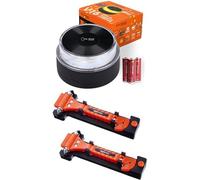 Baliza de Emergencia V16 con Geolocalización y Conexión DGT 3.0 - Uso Obligatorio Enero 2026 + Amazon Basics Cortador de cinturón de seguridad y martillo rompecristales de emergencia, Paquete de 2