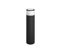 Baliza de jardín led exterior calla 40 cm 600 lm acero inoxidable negro resistencia ip44 interruptor con temporizador