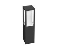 Baliza de jardín led exterior imprex 47.5 cm 600 lm acero inoxidable negro resistencia ip44 interruptor con temporizador