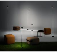 Baliza de jardín led exterior invisible 60 cm 469 lm aluminio negro resistencia ip54 giratorio