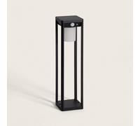 LEDKIA LIGHTING Baliza de Pie Exterior Solar LED 2,5W 40cm Aluminio con Sensor de Movimiento Devah Negro
