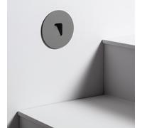 LEDKIA Baliza Exterior LED 2W Empotrable Aluminio Pared Circular Olite 2700