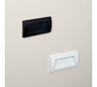 Baliza Exterior LED 4W Empotrable Pared Rectangular Aluminio y Cristal Edulis