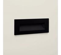 LEDKIA LIGHTING Baliza Exterior LED 7W Empotrable Pared Rectangular Aluminio Negro Groult 4000K Blanco Neutro