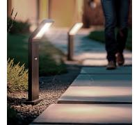 Baliza Exterior LED 9.5W Superficie Pie 50cm Aluminio con Detector de [EEK: E]